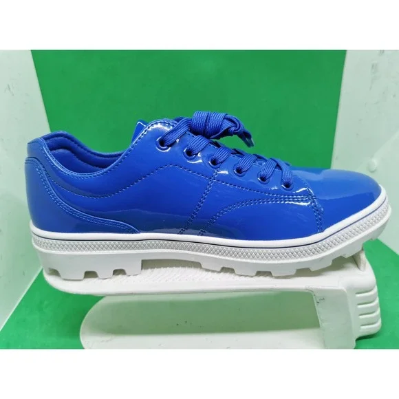 Skechers Women's 155201 Patent Blue Roadies 90sBBY Casual Shoes Size 8.5M - Picture 7 of 16